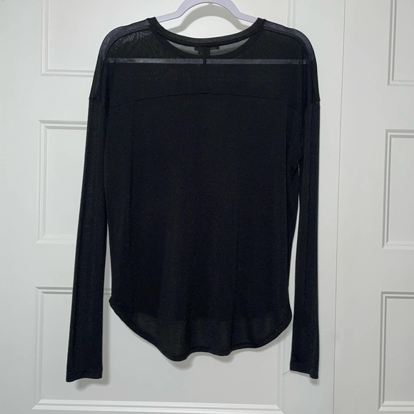 VINCE | Transparent Transparency See Through Black Top B91 - Picture 4 of 7